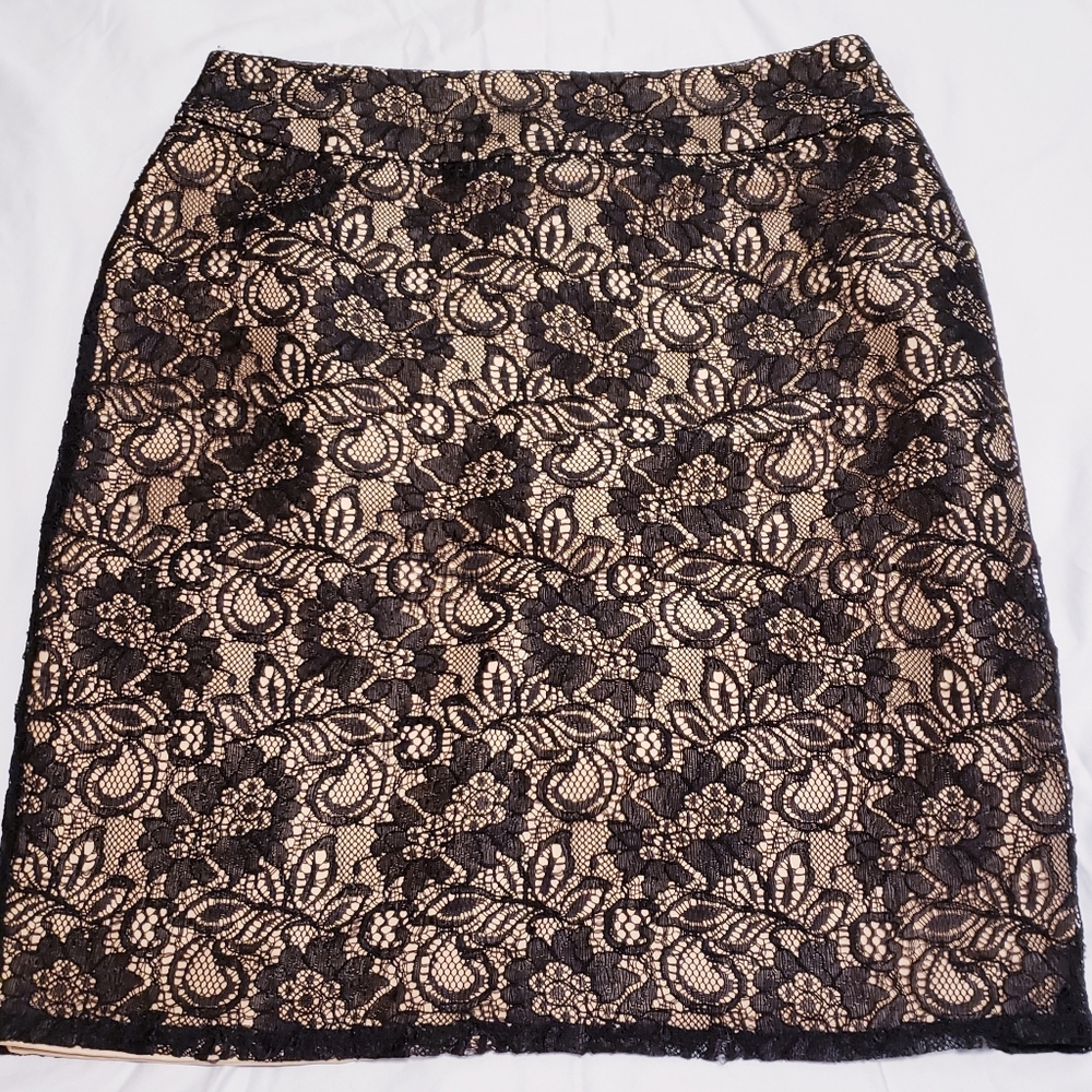 New York and Co Black Lace Skirt Size 6